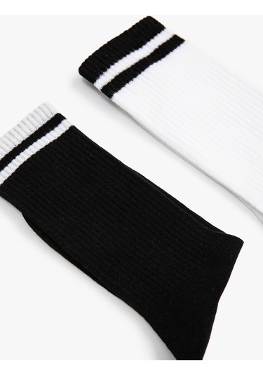 Koton Kolej Soket Çorap Seti 2'li Multıcolor 3sam80131aa Mavi