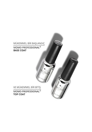 Momo Professional Kalıcı Oje Protez Tırnak Base Coat Top Coat 2'li Set