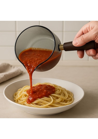 Morponi Borosilikat Cam Akasya Saplı Cam Kapaklı Minichef Sosluk Füme 550 Ml Füme