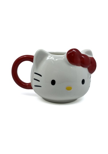 Porselen Kedi Kitty Kupa Beyaz