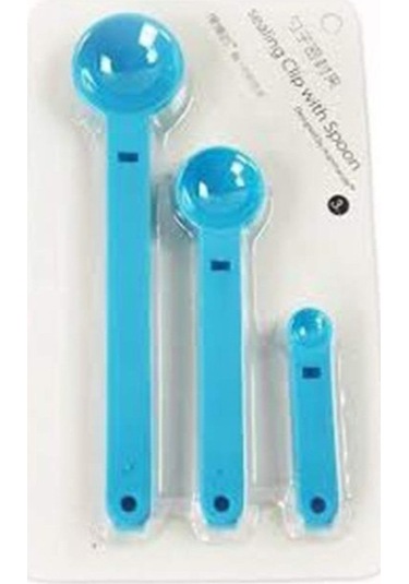 River World 3'lü Paket Ölçme Kaşıklı Poşet Klipsi Renkli