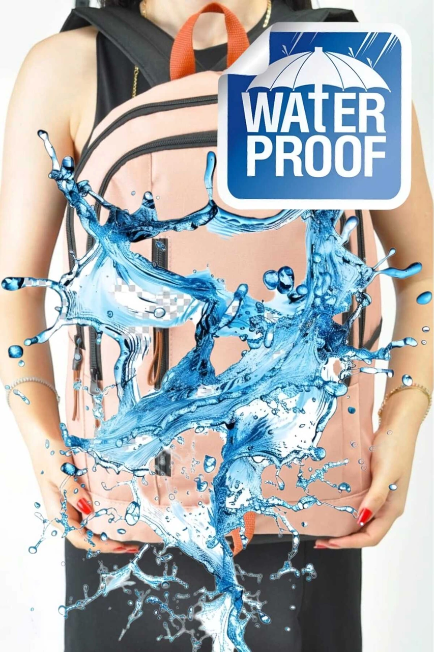 Tezzgelsin Unisex Su Geçirmez Günlük Kullanım Sırt Çantası Pudra