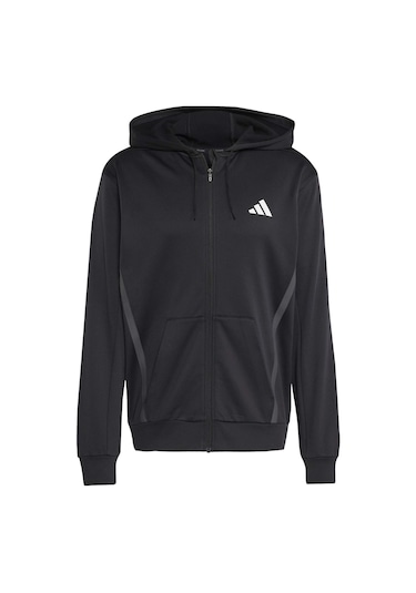 Black Adidas Erkek Günlük Kapşonlu Eşofman Üstü Gg Fz Hd Jm1033 SiYAH