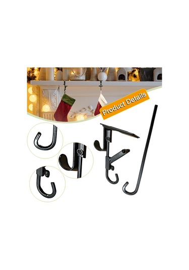 Suntek Yılbaşı Çorabı Askısı Metal Dekoru Şömine Şöminesi Tatili 22x4,5x6,3 Cm