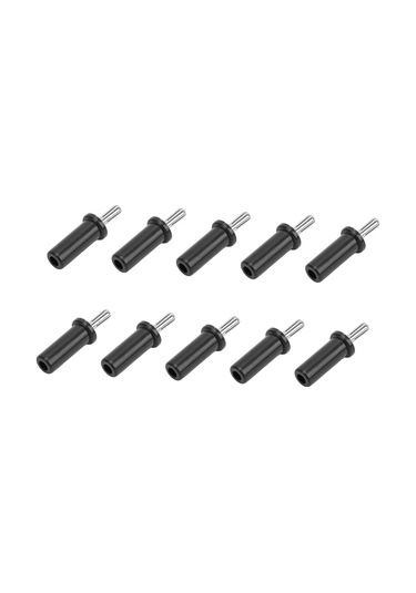 Moveevo 10 Adet 4mm Bakır Bananası Soketi - Siyah Welding Tipi Hoparlör Kablosu Bağlantı Elemanı, Yüksek Konduktif, 32a Akım Destekli