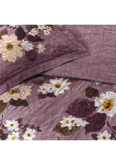 Linens Sc Velour Nevresim Takımı Çift Kişilik Pembe Pembe