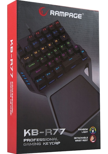 Rampage KB-R77 Usb Kablolu Rainbow Backlight Outemu Blue Switch Mekanik Mini Gaming Q Klavye