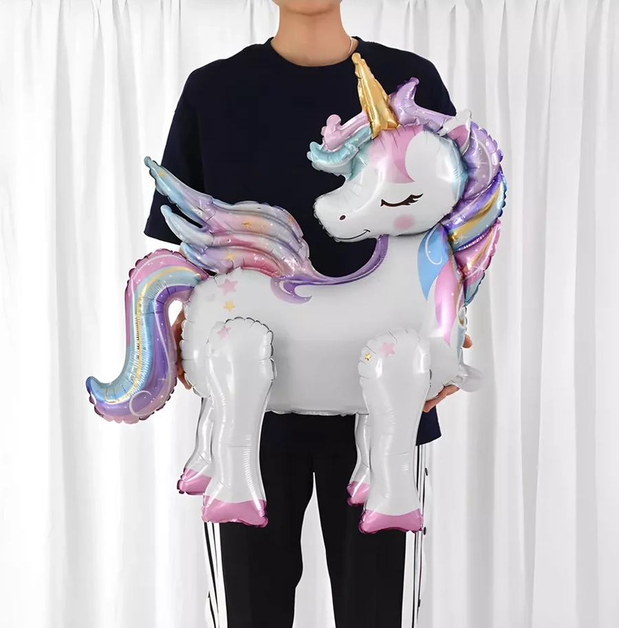 Plato Kız Çocukları İçin Uçan Tek Boynuzlu Ata Balon 203661574 Beyaz