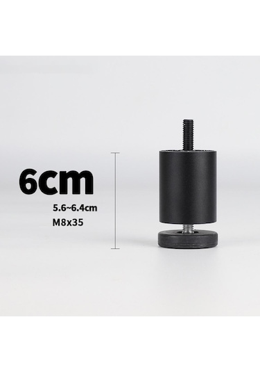 Suntek Magideal 4 Adet Alüminyum Alaşımlı Mobilya Ayakları Siyah-6cm