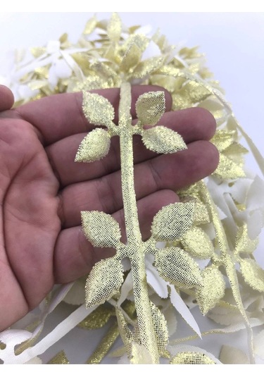 FdayAksesuar Gold Saten Yaprak Dekoratif Şerit FRDY13136