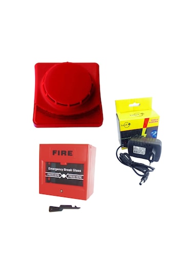 Lorex Yangın İhbar Ve Alarm Seti - Yangın İhbar Butonu + Siren