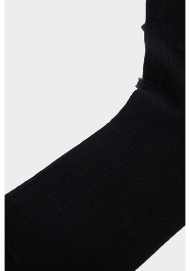 DeFacto Erkek Dikişsiz Yırtık Desenli Penye Pamuklu Premium Uzun Çorap E7843AXNSBK26