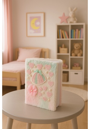 Çocuk Peluşlu Anı Defteri 80 Yaprak İthal Ürün Şemsiye Çok Renkli