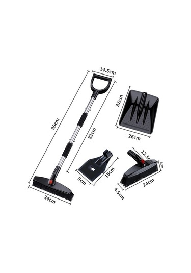 Wondernest Sones Seti Paslanmaz Kürek Kar Kapanabilen Gümüş Fırça Çelik Araba Açılıp Gümüş