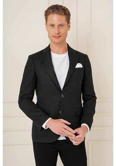 C 685 Slim Fit Siyah Spor Ceket Siyah