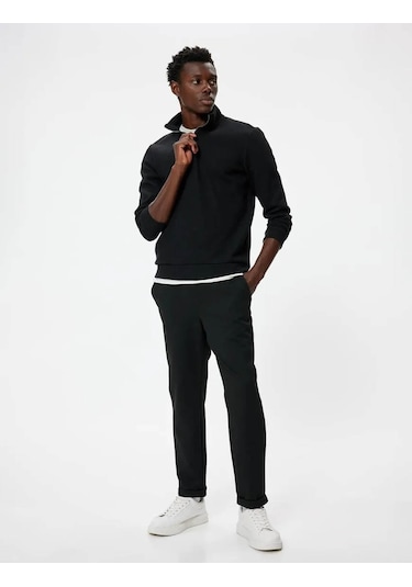 Koton Erkek Sweatshirt Siyah 5wam70041mk 25ky59000123 Y5901 Siyah