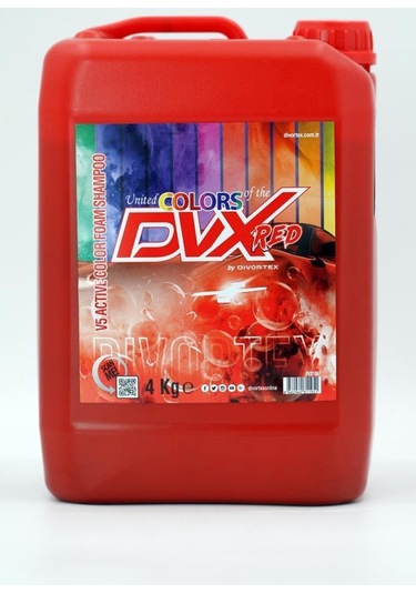 Divortex V5 Aktif Renkli Köpük Şampuan Kırmızı 4 kg