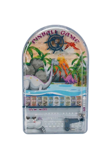 Dinozor Temalı Pinball Oyunu Eğitici Ve Eğlenceli Çocuk Oyuncağı 24,5 Cm