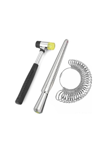 Symbee Hkus Alyuminyum Çerçeve Ölçüm Seti - 0-13 Abd Boyutu, Çubuk Ve Kauçuk Çekiç İle Profesyonel Doğruluk Diğer