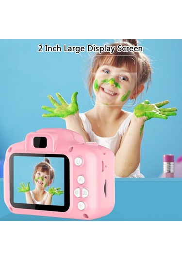 Skycity Çocuklar İçin Pembe Mini Kamera - 1080p Video, 13mp Çift Kamerayla 2 İnç Lcd Ekran, 32gb Destekli