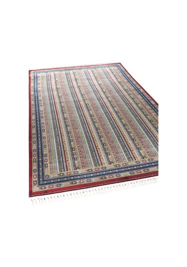 Apex Halı Bruj Bambu Viscon Halı 8741bu Bordo Renkli