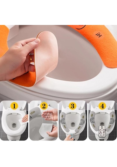 Mavi Evrensel Klozet Kapağı Yumuşak Karikatür Wc Macunu Tuvalet Yapışkan Koltuk Pedi Yıkanabilir Banyo Isıtıcı Koltuk Çıtası Ped Yastık Mavi