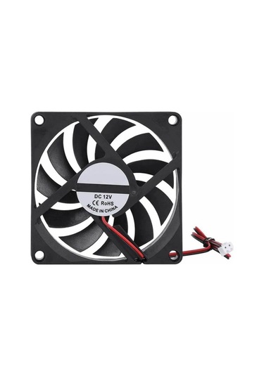 80x80x10 mm. 12V DC Sessiz Fırçasız Motor Super Slim Kare FAN