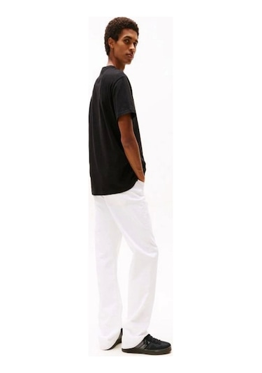 Tommy Hilfiger Tommy Jeans Erkek Siyah Bisiklet Yaka T-shirt Siyah