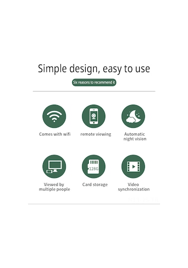 Jeemson Ev İçin Mini Akıllı Wifi Güvenlik Kamerası - 2k Ultra Hd, Otomatik Gündüz/gece Görüşü, Uzaktan İzleme