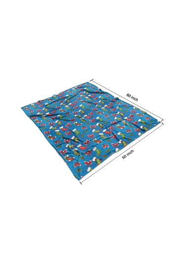 Noel Desenli 50x60 İnç Polar Battaniye, Yumuşak, Hafif Ve Kalın, Erkek, Kadın Ve Çocuk İçin Noel Çorap Kurdele