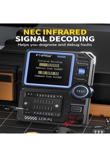 Fochsia Fnırsı Lcr-p1 Transistör Test Cihazı Kondansatör Direnç Diyot Transistör Testi Batarya Usb