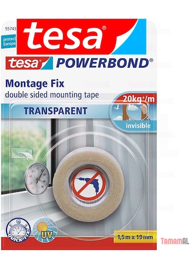 Tesa alman Markası Şeffaf Çift Taraflı Güçlü Köpük Bant 20 KG
