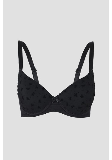 Loya Kadın Siyah Bow Hafif Destekli Sütyen Siyah