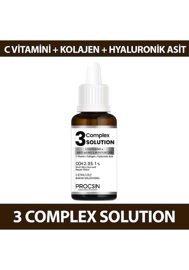 Procsın Aydınlatıcı + Sıkılaştırıcı + Nemlendirici 3 Complex Solution 20 ML