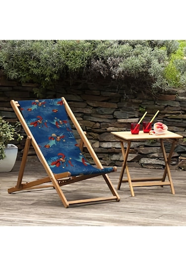 Bluehomeconcept Adawall Home Blue Superman Şezlong