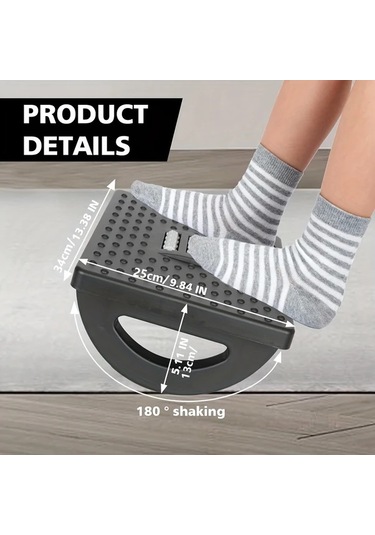 Xuweiwei Beyaz 1 Adet Ergonomik Ofis Ayak Dinlenme Altlığı Masajlı Masa Altı Ayaklık Beyaz