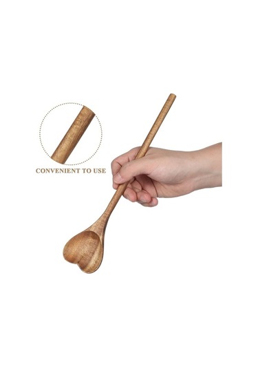 Ulzyvf Uzun Teslim, Teslim Sevgililer Servis, Şekleli Saplı Mutfak Meze, Kaşık Kaşığı Karıştırma Kalp Kahve İçin İçin Hediyesi Günü, Günü, Ev Eşsiz Charcuterie Aşk Anneler Ahşap - - - Td