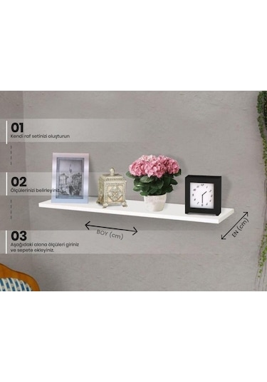 Rafkestir Özel Ölçü Kalın Duvar Rafı İmalatı