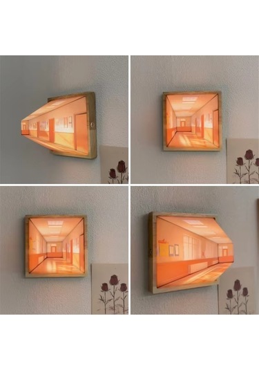 3d Stereoskopik Görsel Duvar Lambası Başucu Dekoratif Lambaları B Diğer