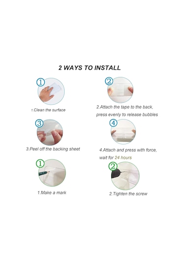 Neevoyu Transparent Pmma Duvar Rafı Seti - Hoparlör, Akıllı Hoparlör, Telefon İçin - Kablolu Ve Kablosuz Kurulum Seçenekleri