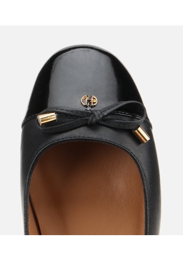 Hotiç Kadın Rugan Deri Siyah Fiyonk Detaylı Babet 01ayh313530a100 Siyah