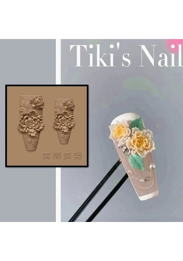 1 Adet Çiçek Şerit Gül Lale Kalıp Zambak 3d Akrilik Kalıp Papatya Gül Nail Art Süslemeleri Çivi Dıy Silikon Çivi Kalıp Ordu Yeşil