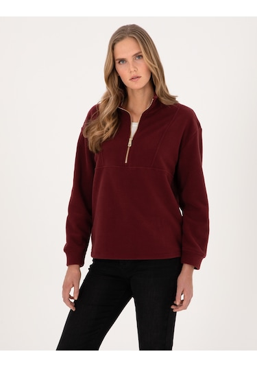 Pierre Cardin Kadın Vişne Sweatshirt 50314954-vr223 Vişne