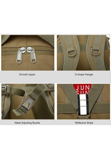 Jsm J012 25l Büyük Kapasiteli Kamuflaj Sırt Çantası Haki Haki Yeşili