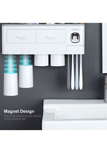 Geeksen Mıknatıslı Diş Fırçası Askısı İle Diş Macunu Dispanseri - Duvara Monte Banyo Organizasyonu Diş Fırçası Kabı Ve Saklama Ünitesi Diğer Geeksen Mıknatıslı Diş Fırçası Askısı İle Diş Macunu Dispanseri - Duvara Monte Banyo Organizasyonu Diş Fırçası Kabı Ve Saklama Ünitesi Diğer