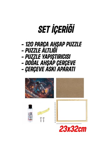 Ahşap Çerçeveli Puzzle - Tablo Hthp - 005 23 X 32 120 Parça
