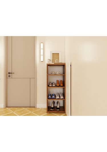 1 Kapaklı Çok Amaçlı Amalfi Beyaz Renk Dolap Kahverengi - Beyaz