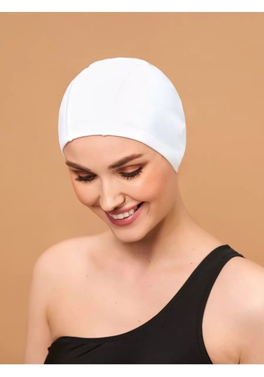 Büyük Emdirilmiş Yüzme Ve Havuz Şapkası 218269960 Beyaz