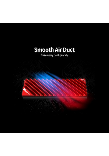 Reedark M.2 2280 Ssd Passif Soğutucu - Tam Alüminyum Radyatör, Anotasyonlu, Araçsız Kurulum, Gri