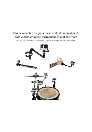 Leezsing 360 Dönebilen 26cm Kameralı Müzik Tutucu - 3.3cm Çaplı Nesnelere Uyumlu, Gopro/xiaoyi/sjcam/aee İçin Dayanıklı Abs Malzeme